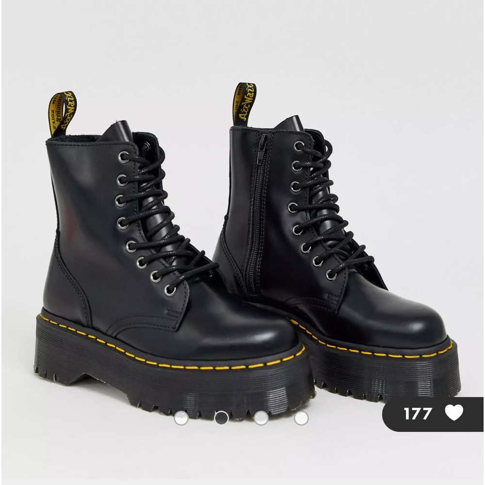 Like New Dr. Marten Jadon Platform Boots - Black Size US 5 (No Creasing!)